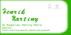 henrik martiny business card